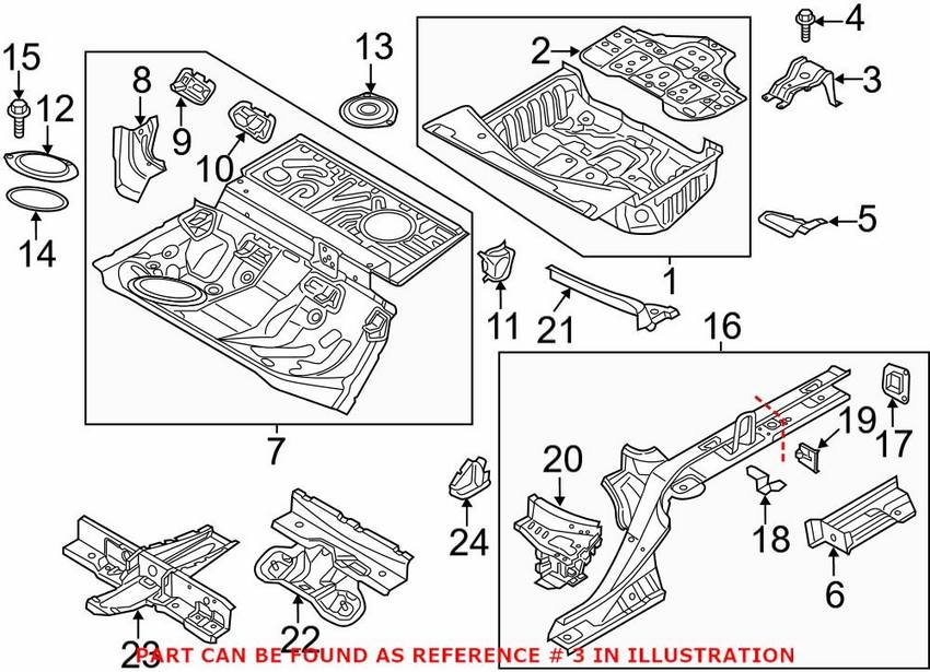 Audi Spare Tire Bracket 4G0802715